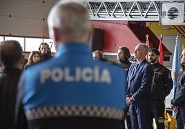 Policía Local en un acto reciente de José Mazarías.