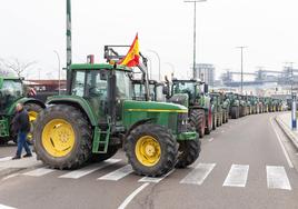 Cientos de tractores concentrados en Valladolid.