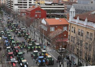 Los agricultores colapsan Palencia para defender la competitividad de sus explotaciones