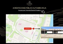 Instrucciones de entrada para los ganadores de las invitaciones a la alfombra roja de los Goya.