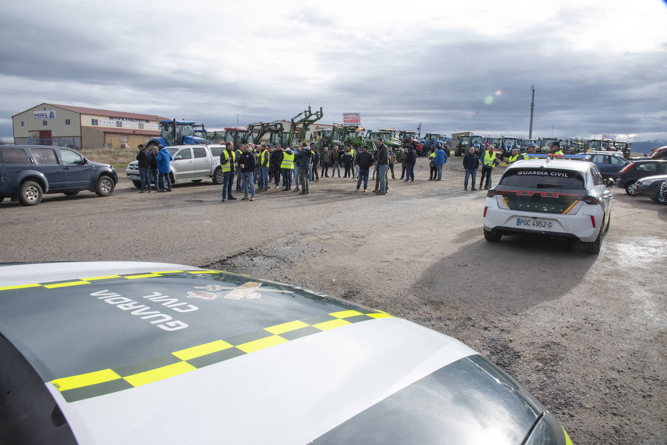 La tractorada del viernes por Segovia, en imágenes