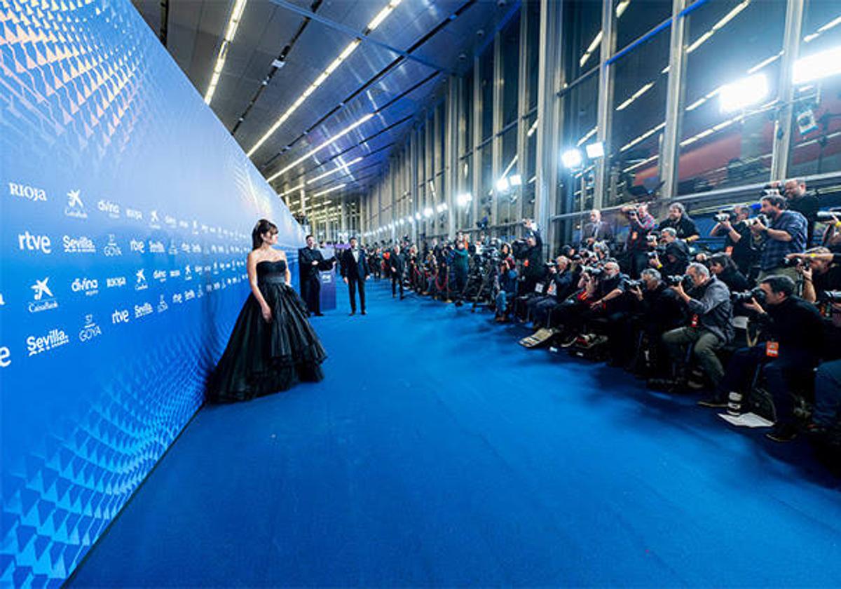 Penélope Cruz en el photocall de la pasada edición de los Premios Goya.