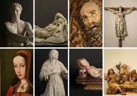 Obras del Museo Nacional de Escultura, ganadoras de los Premios Goyo, elegidos por el público