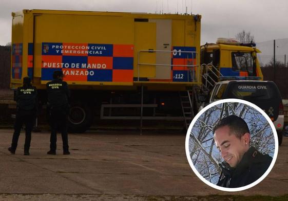 Puesto de mando avanzado para la búsqueda de Sergio García Franco.