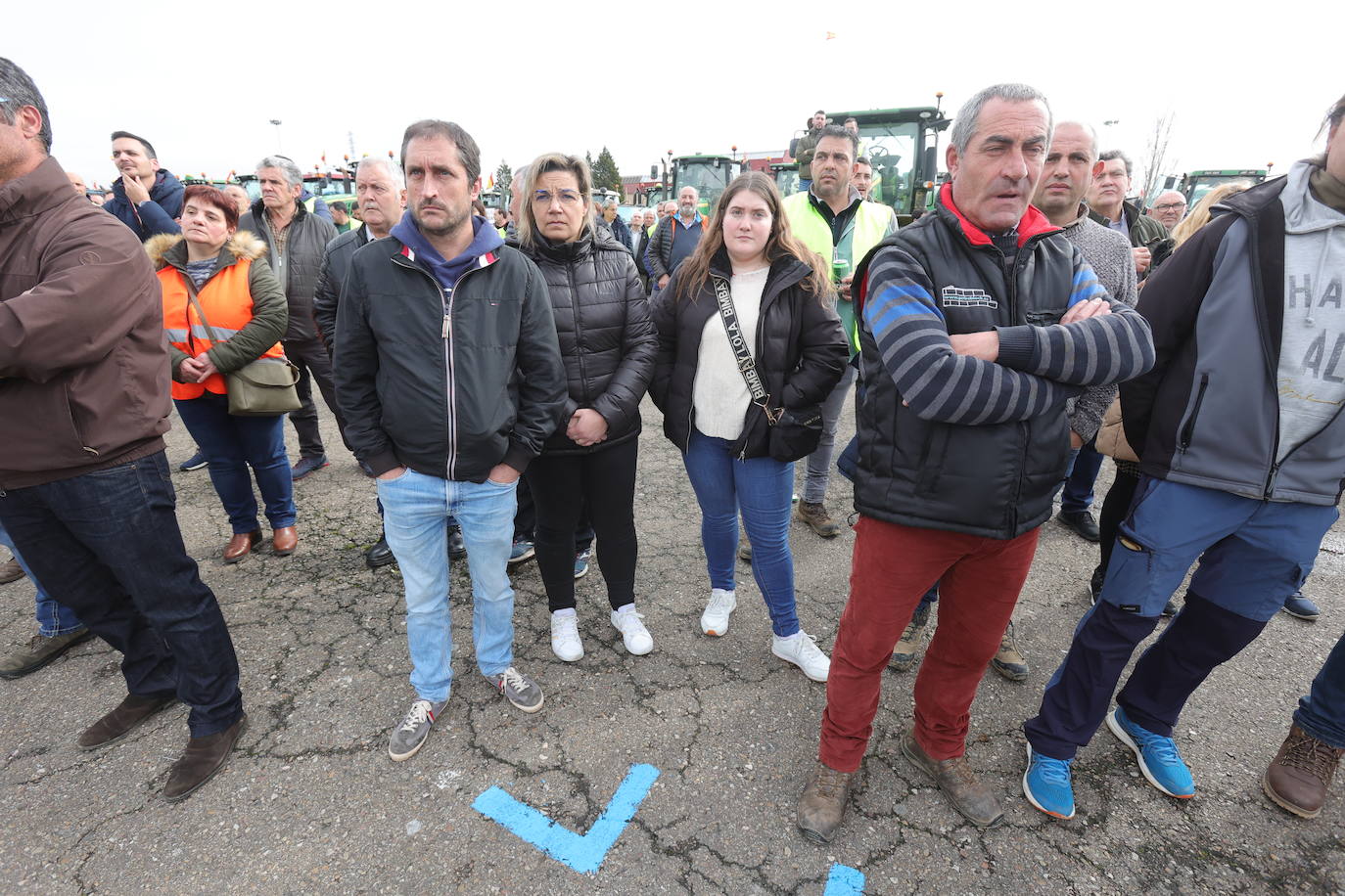 Los tractores parten hacia el centro de la capital palentina