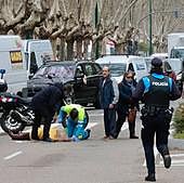 Atropellada una anciana en Valladolid en pleno atasco por la tractorada