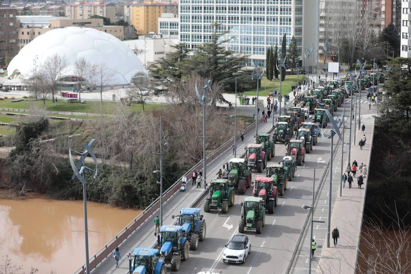 Las imágenes de la manifestación de los agricultores en Valladolid