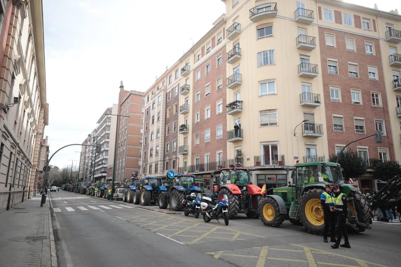 Las imágenes de la manifestación de los agricultores en Valladolid