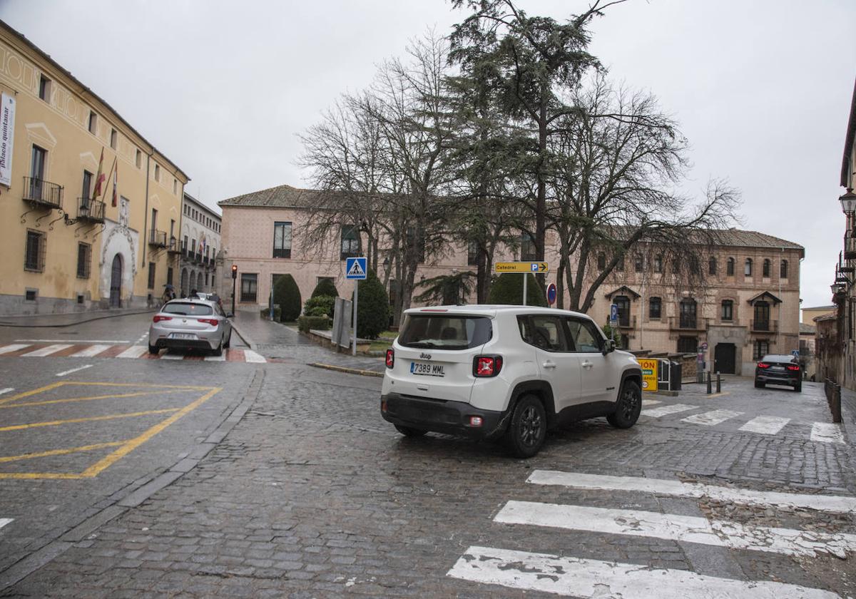 Entrada a la futura Zona de Bajas Emisiones por la calle San Agustín.