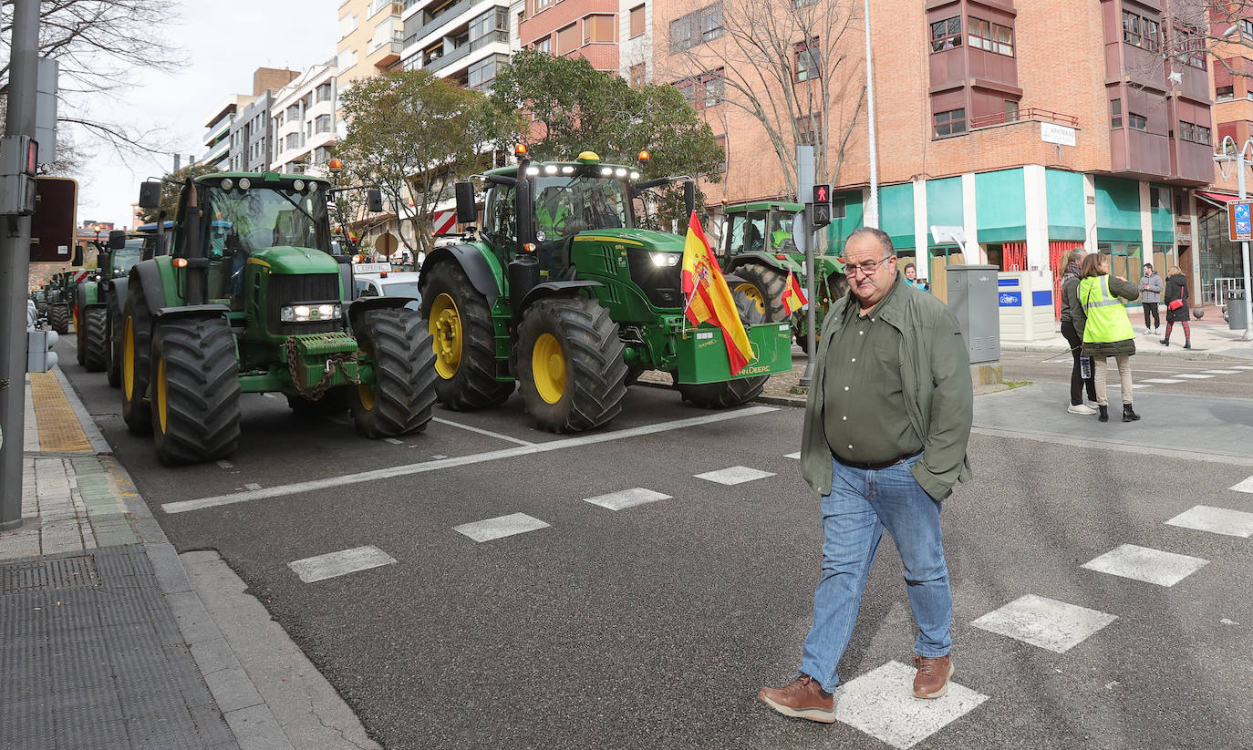 El centro de la ciudad de Palencia, tomado por los tractores