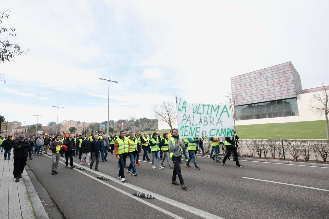 Las imágenes de la manifestación de los agricultores en Valladolid