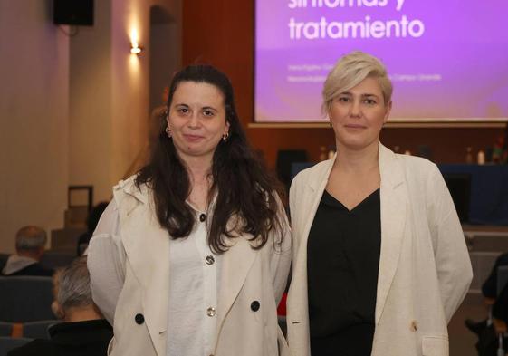 Las ponentes Laura Balbás y Vera Espino, del Hospital Recoletas Salud Campo Grande de Valladolid