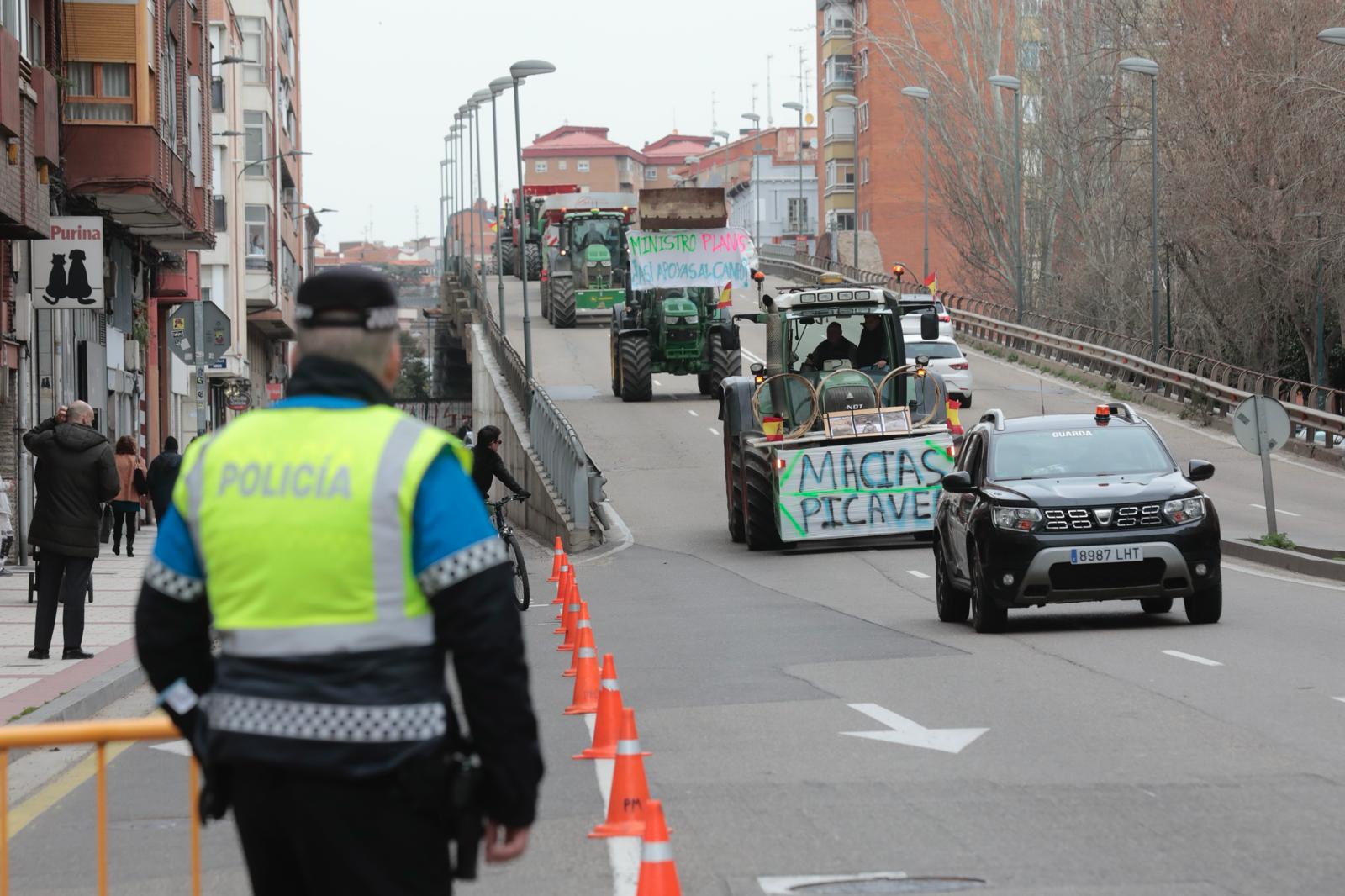 Tractorada del jueves en Valladolid