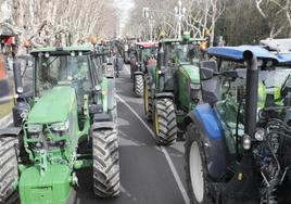 Tractorada en Valladolid el pasado 14 de febrero.