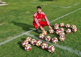 Pablo Carmona, en el campo de La Albuera.