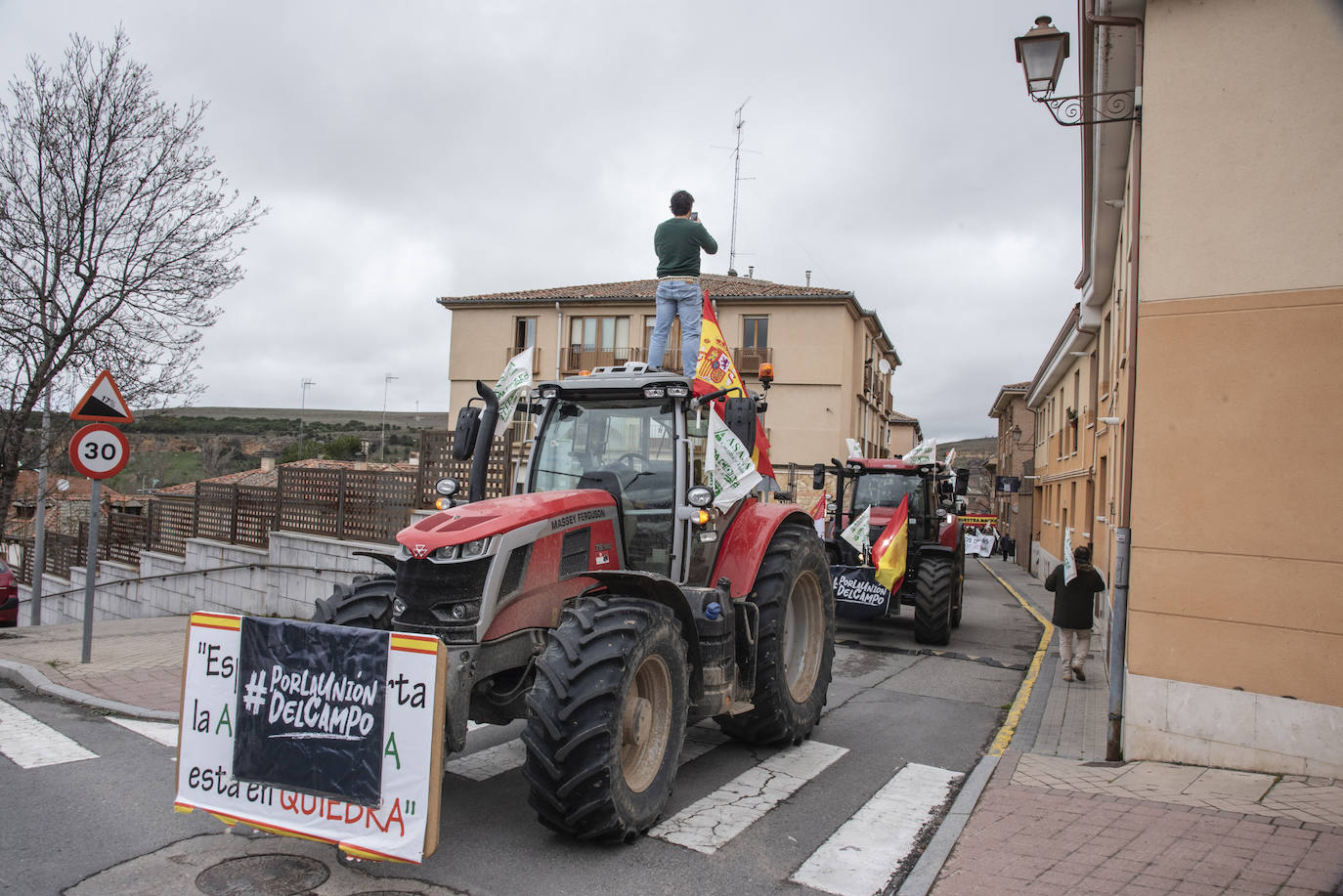 Manifestación de agricultores y ganaderos en Segovia