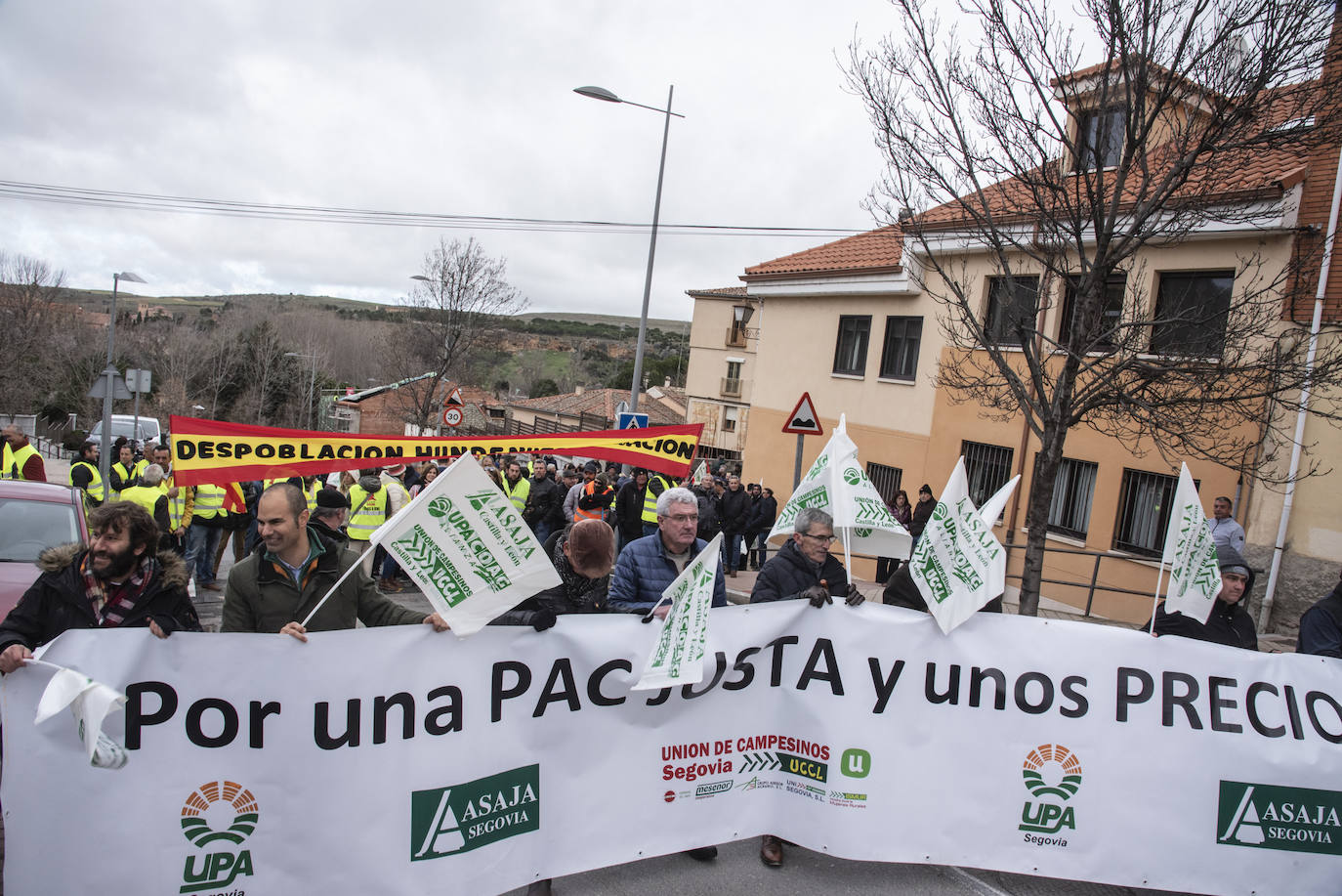 Manifestación de agricultores y ganaderos en Segovia