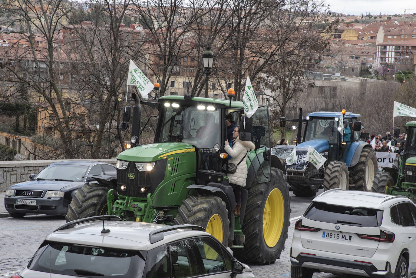 Manifestación de agricultores y ganaderos en Segovia