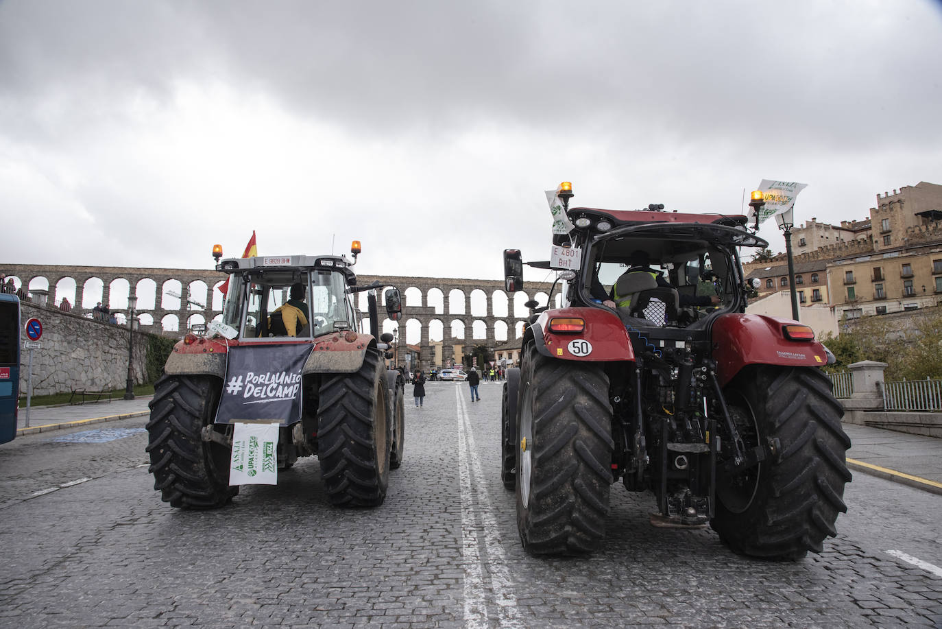 Manifestación de agricultores y ganaderos en Segovia