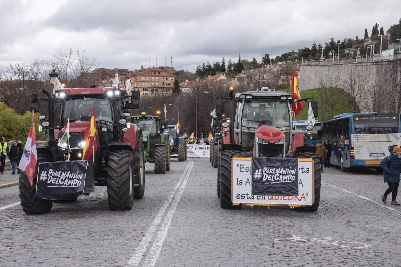 Manifestación de agricultores y ganaderos en Segovia