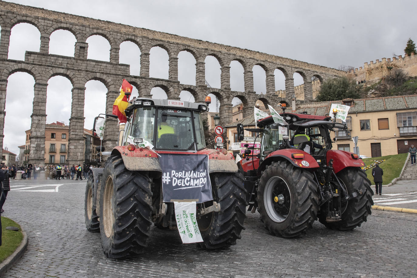 Manifestación de agricultores y ganaderos en Segovia