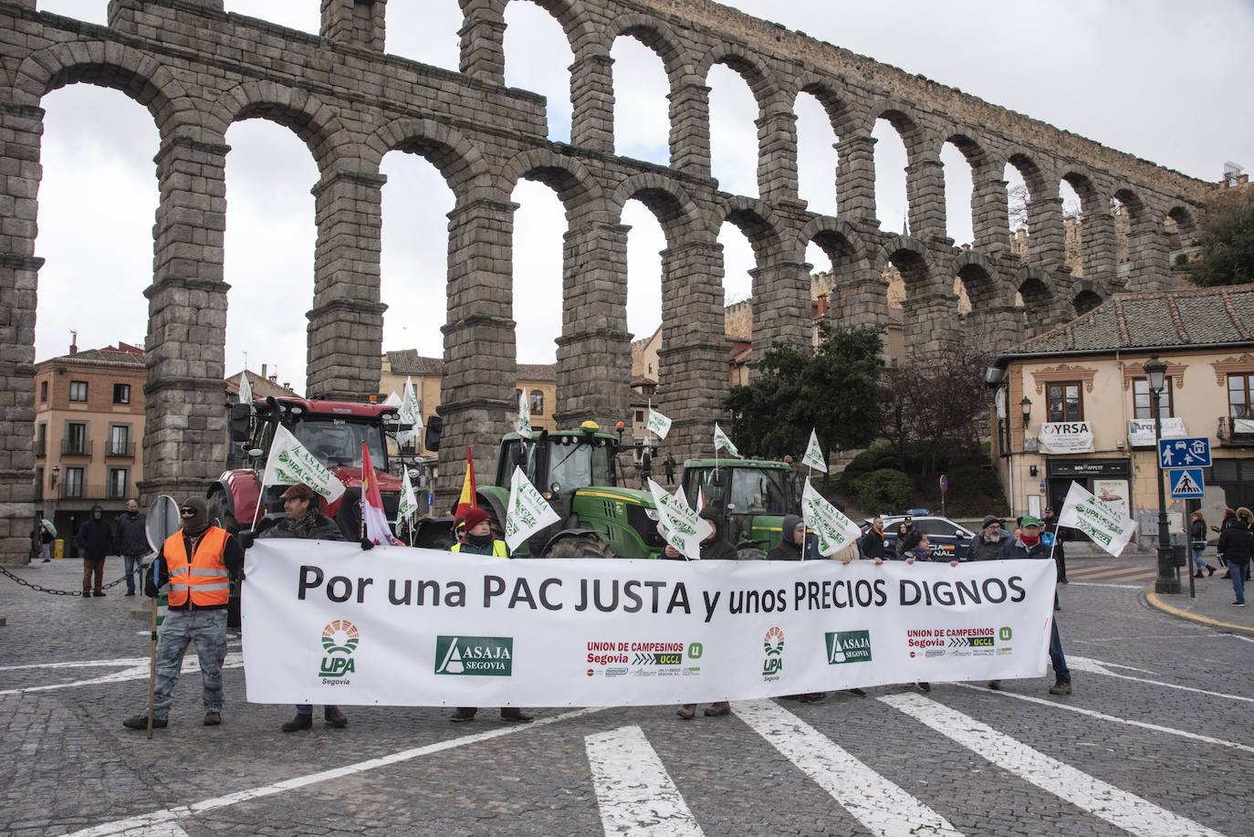 Manifestación de agricultores y ganaderos en Segovia