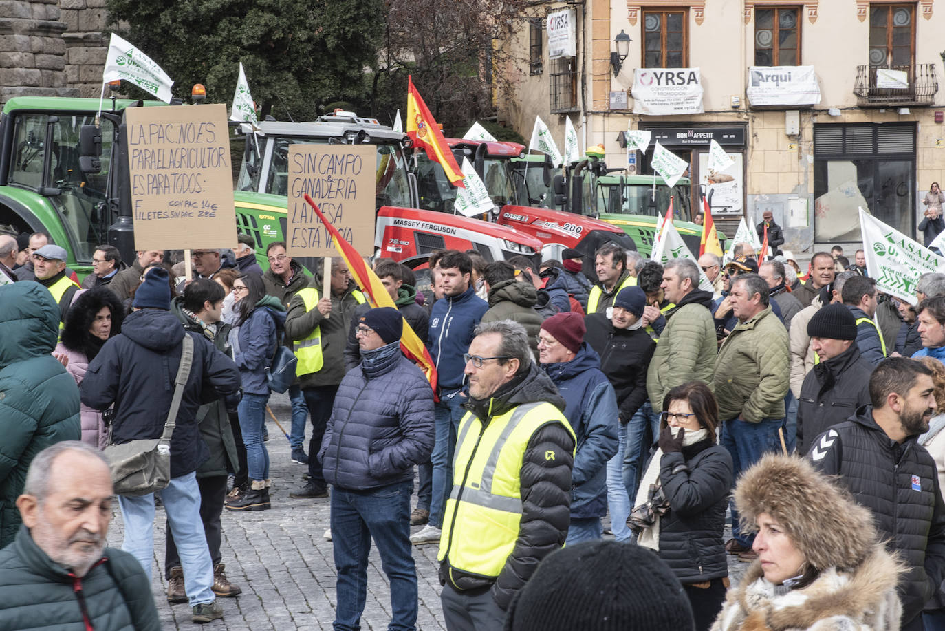 Manifestación de agricultores y ganaderos en Segovia