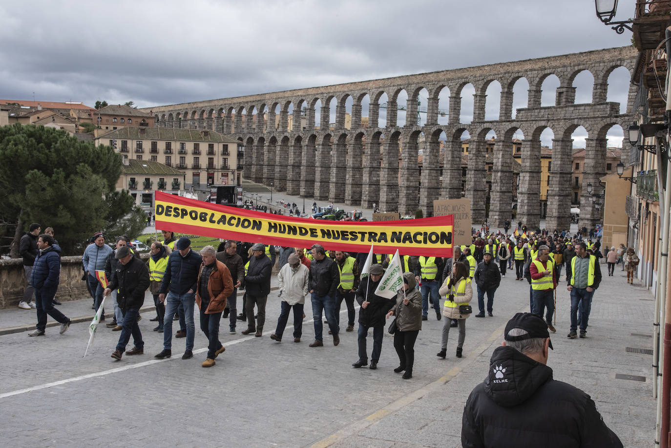 Manifestación de agricultores y ganaderos en Segovia