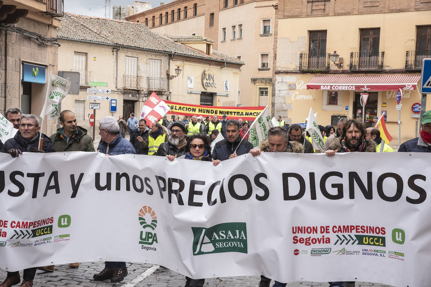 Manifestación de agricultores y ganaderos en Segovia