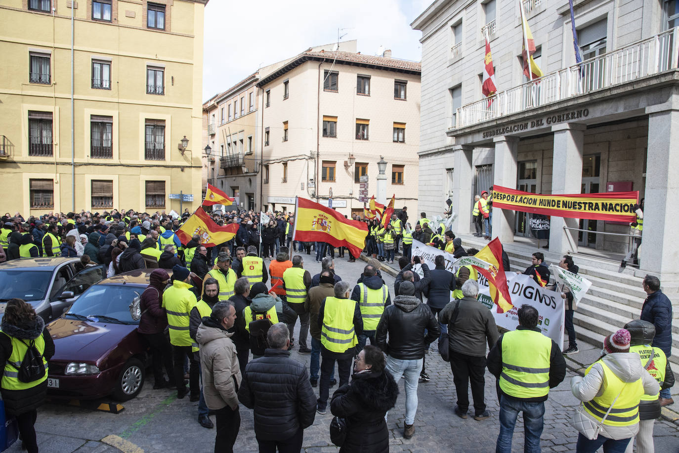 Manifestación de agricultores y ganaderos en Segovia