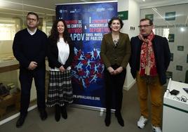 Guillermo Velasco (APDV), María Martín (CDO), la concejala Mayte Martínez y Narciso Prieto (Caja Rural de Zamora).