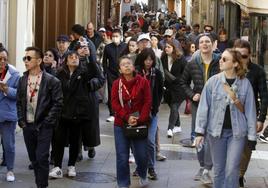 Turistas en Segovia a principios de este mes de febrero.