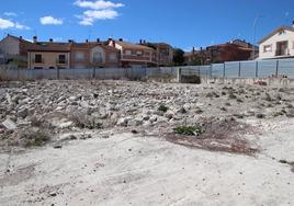 Solar onde se ha de levantar el centro de salud de Cuéllar.