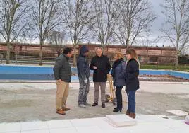 Obras en la piscina municipal de Laguna de Duero
