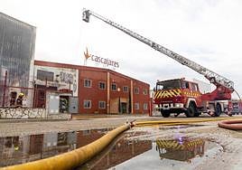 Actuación de los bomberos en Cascajares.