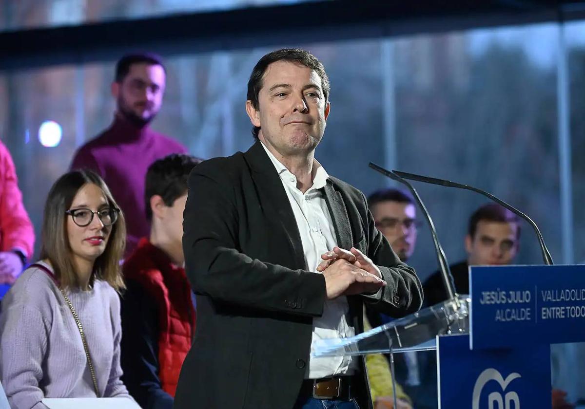 Alfonso Fernández Mañueco en un acto del PP.