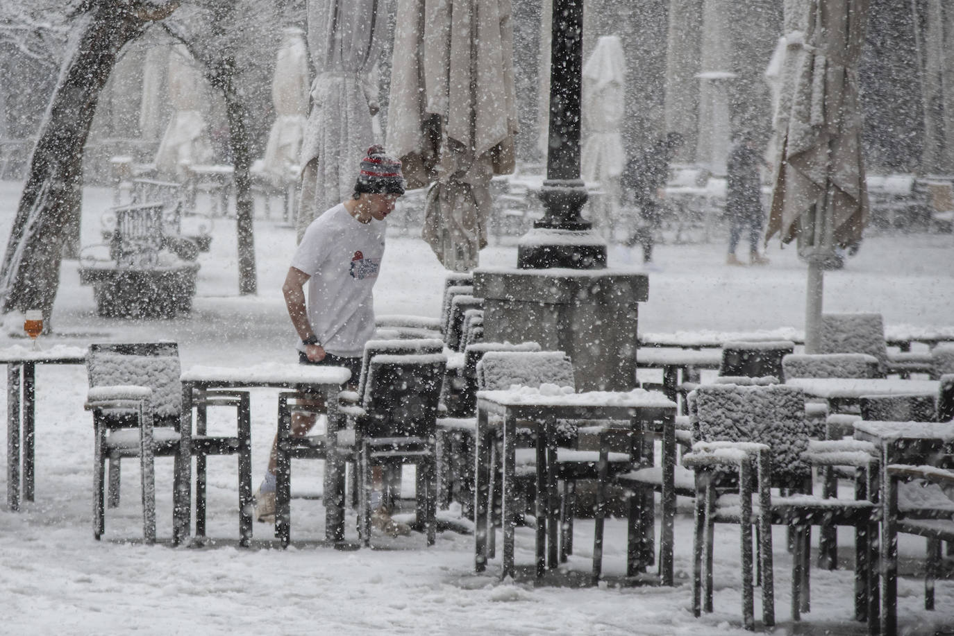 La nevada en Segovia capital, en imágenes