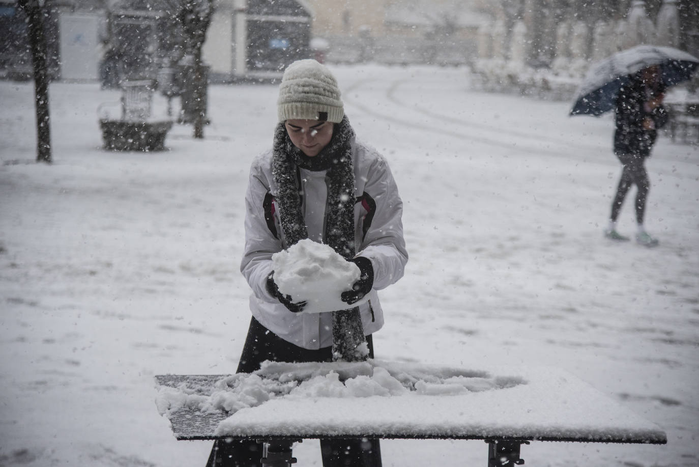 La nevada en Segovia capital, en imágenes