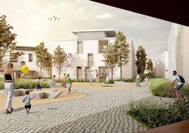 Recreación de las viviendas que se construirán en Parque Alameda.