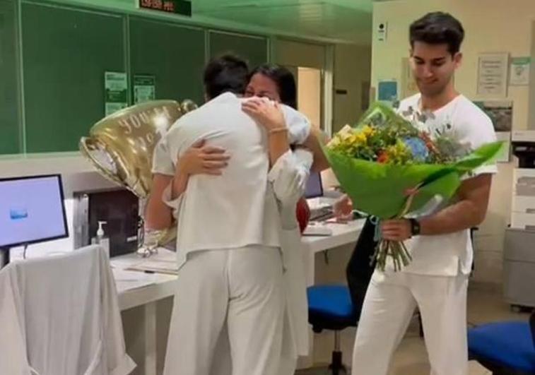 Captura del momento que Dani y Joaquín dan a su madre en el Río Hortega de Valladolid.