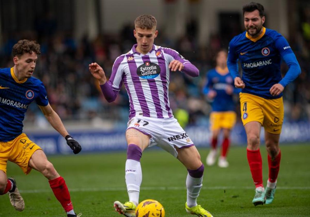 Stipe Biuk, el pasado domingo con el Real Valladolid en el Estadi Nacional de Andorra, el mismo estadio donde volverá con la selecciòn sub 21 de Croacia el próximo 21 de marzo