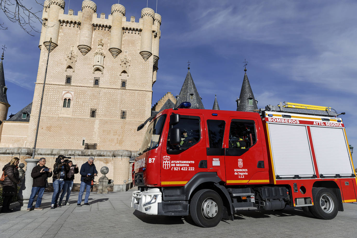 El incendio simulado en el Alcázar