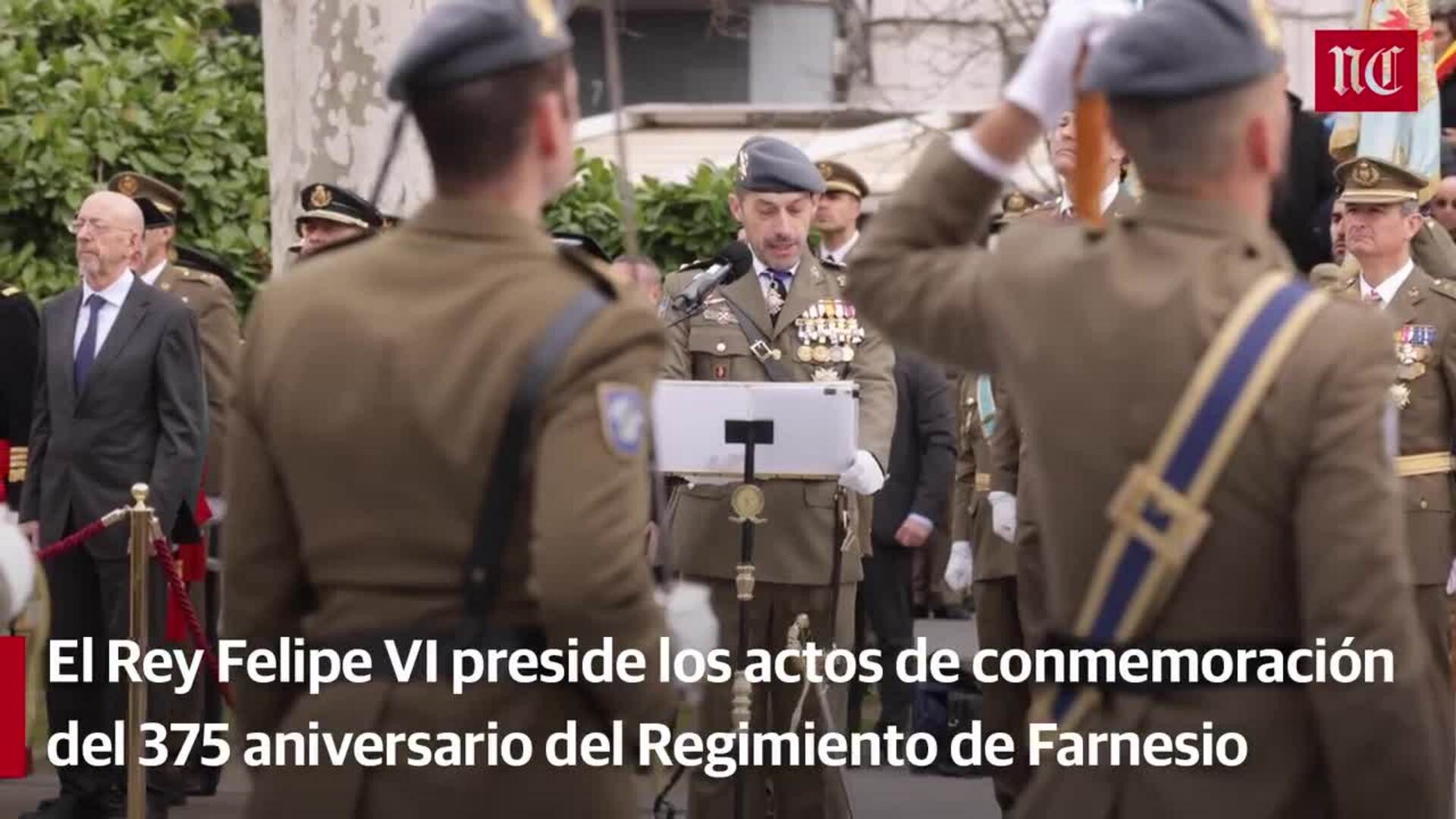 El Rey Felipe VI preside los actos de conmemoración de 375 aniversario del Regimiento de Farnesio en Valladolid