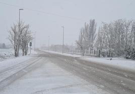 Villanubla es uno de los muchos municipios de la provincia que se encuentran parcialmente cubiertos por la nieve.