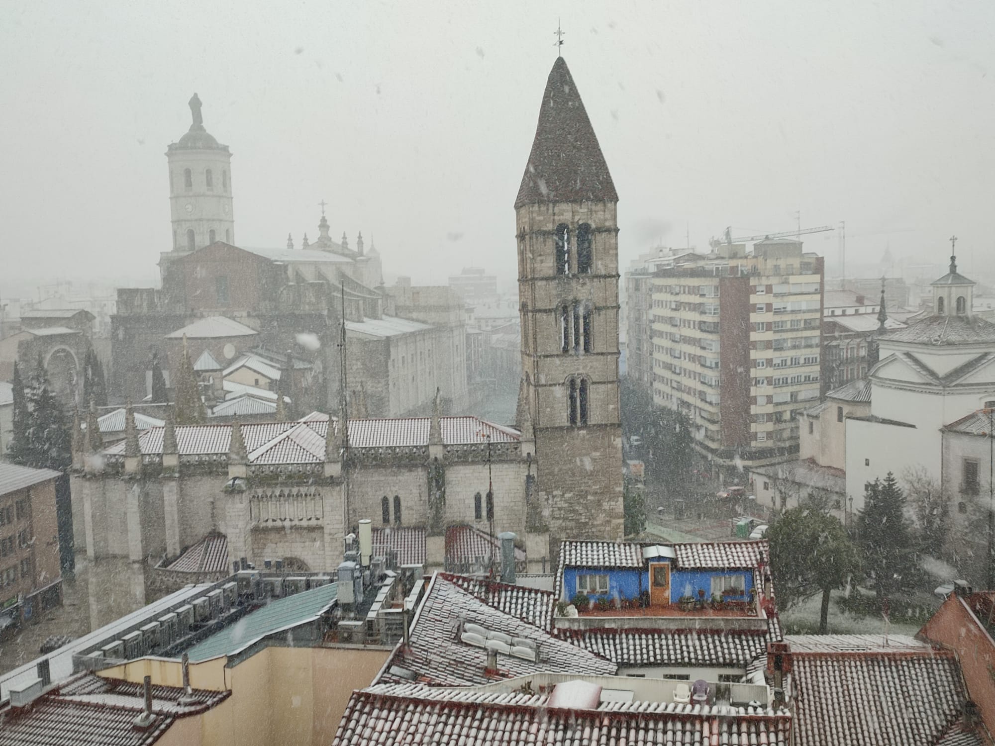 Las imágenes de Valladolid teñida de blanco por la nieve