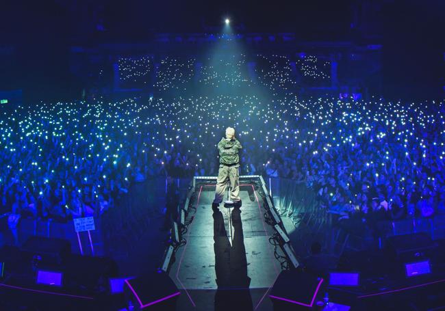 La pista y gradas del WiZink Center, durante el concierto de Hens.
