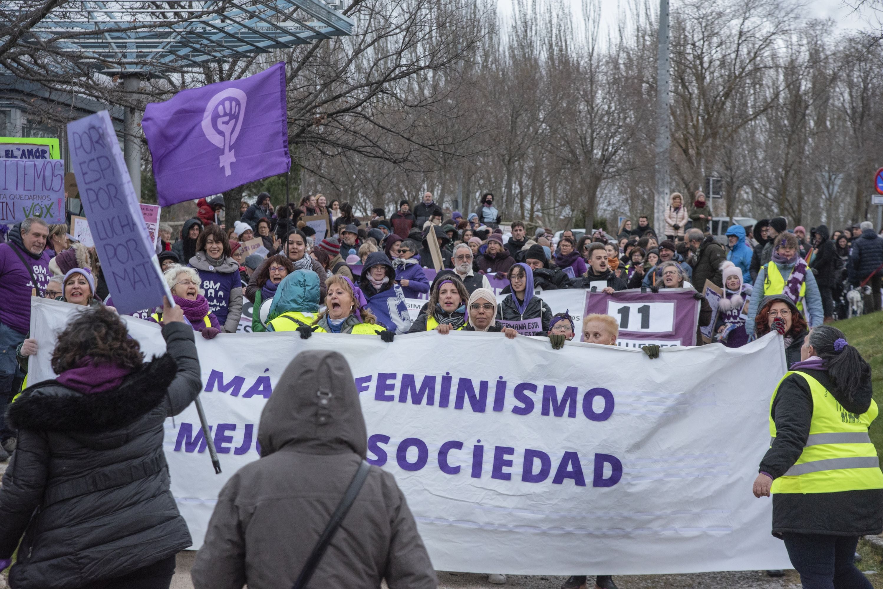 La manifestación del 8M en Segovia, en imágenes