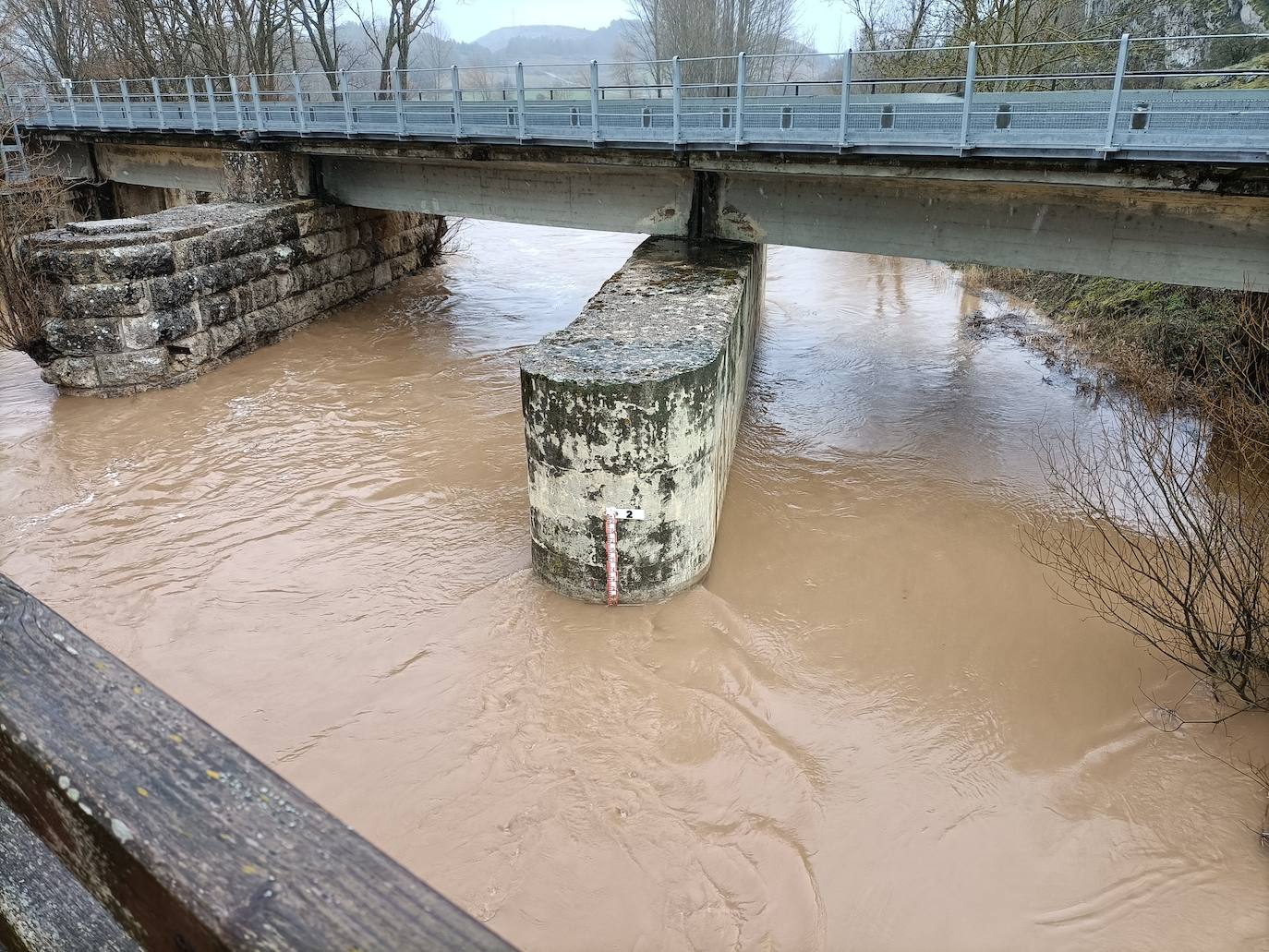 Alerta por la crecida de los ríos en Palencia