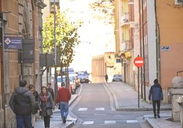 Calle San Ignacio, que permanecerá cortada hasta el martes.