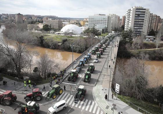 Tractorada celebrada en Valladolid el pasado 14 de febrero.